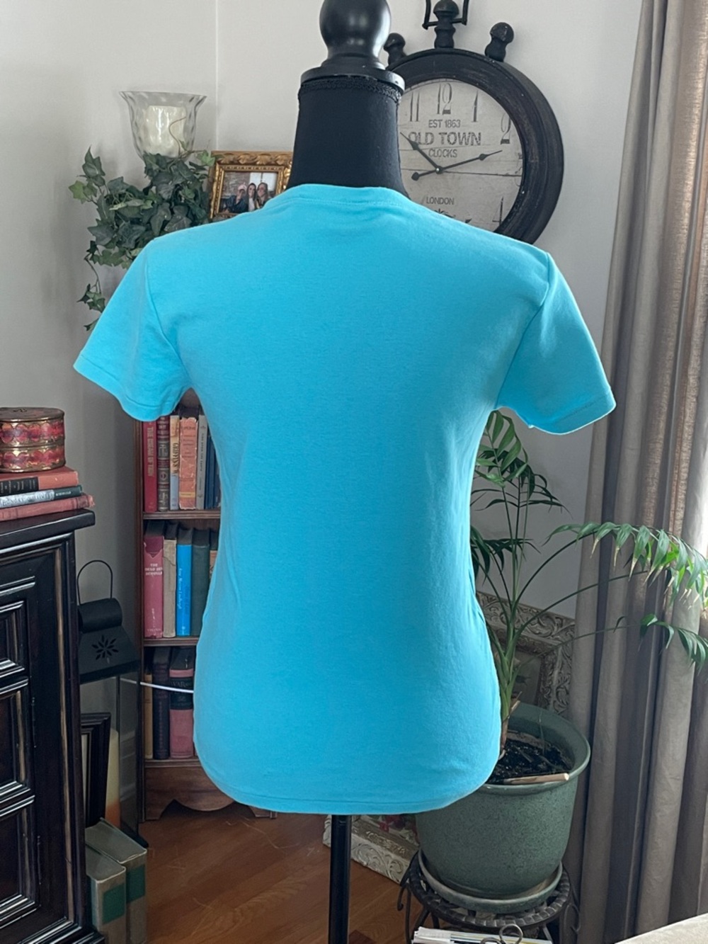Ralph Lauren Women’s Short Sleeve Crew Tee - Turquoise with Yellow Pony - Picture 3 of 5